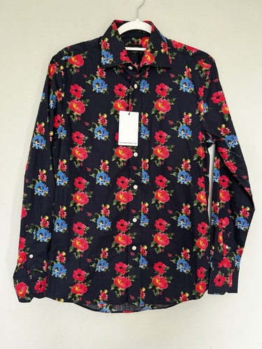 Duchamp mens shirt blue red - mens,
